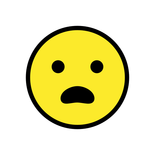 frowning face with open mouth — OpenMoji