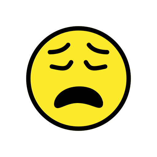 weary face — OpenMoji
