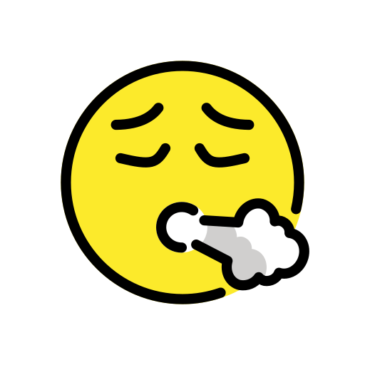 face exhaling — OpenMoji
