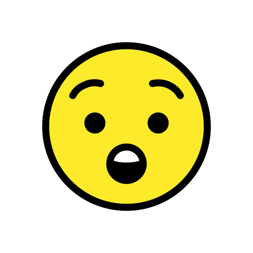astonished face — OpenMoji