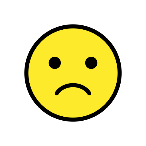 slightly frowning face — OpenMoji