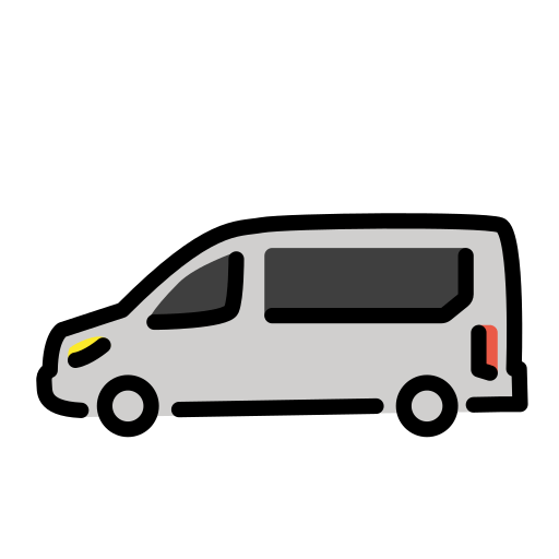 Minibus as drawn by OpenMoji in 15.1