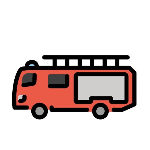 Fire Engine as drawn by OpenMoji in 15.1