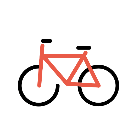 Bicycle as drawn by OpenMoji in 15.1