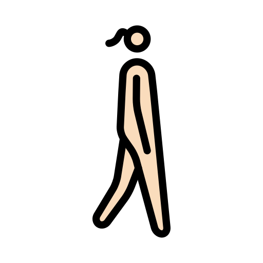 Woman Walking Facing Right: Light Skin Tone, the design in this release