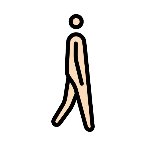 Person Walking Facing Right: Light Skin Tone, the design in this release