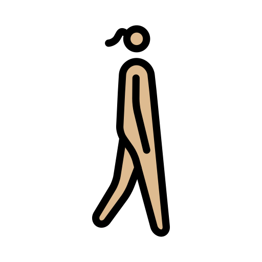Woman Walking Facing Right: Medium-Light Skin Tone, the design in this release