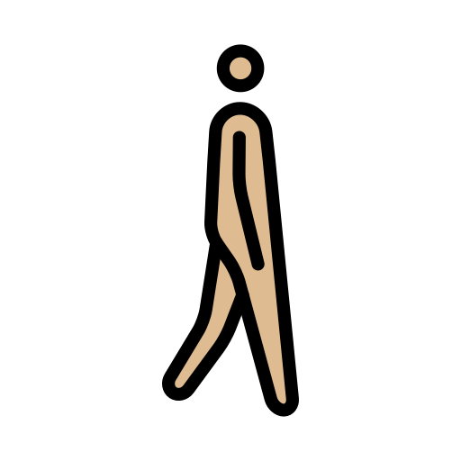 Person Walking Facing Right: Medium-Light Skin Tone, the design in this release