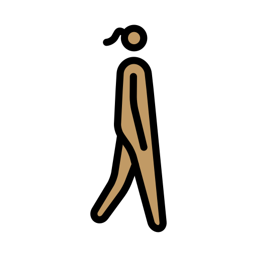 Woman Walking Facing Right: Medium Skin Tone, the design in this release