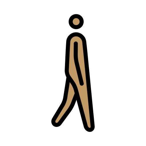 Man Walking Facing Right: Medium Skin Tone, the design in this release