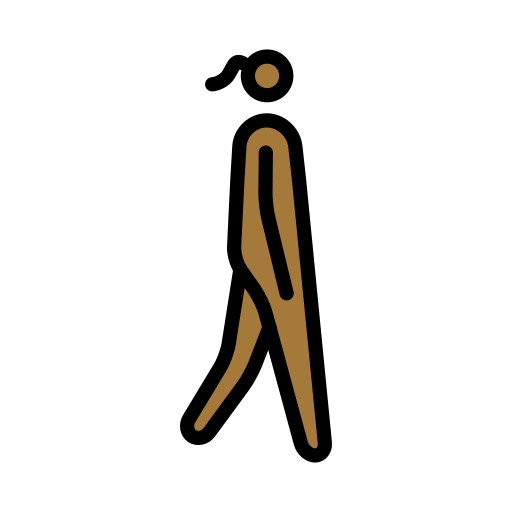 Woman Walking Facing Right: Medium-Dark Skin Tone, the design in this release