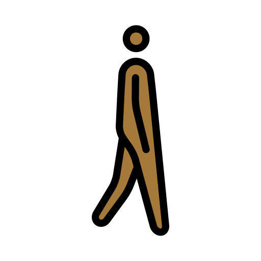 Man Walking Facing Right: Medium-Dark Skin Tone, the design in this release