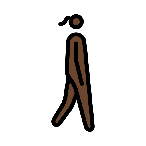 Woman Walking Facing Right: Dark Skin Tone, the design in this release