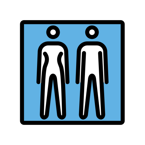 Restroom as drawn by OpenMoji in 15.1