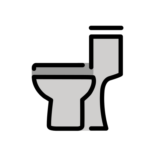 Toilet as drawn by OpenMoji in 15.1