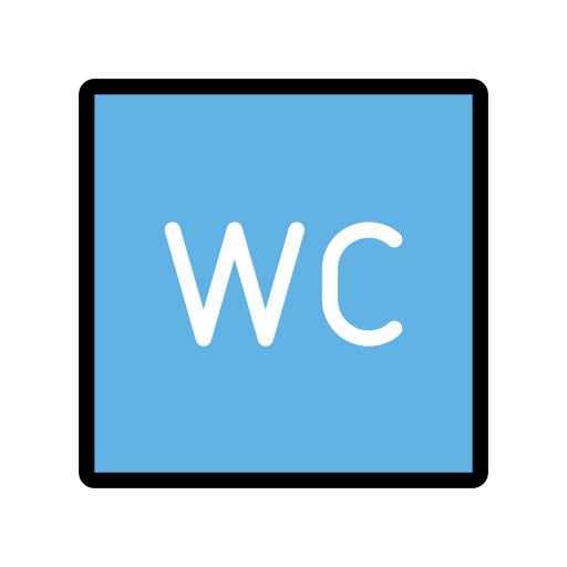 WC as drawn by OpenMoji in 15.1