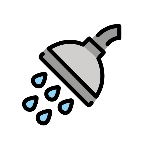 Shower as drawn by OpenMoji in 15.1