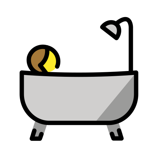 Person Taking Bath as drawn by OpenMoji in 15.1