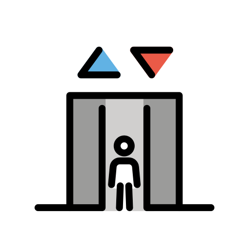 Ascensore as drawn by OpenMoji in 15.1