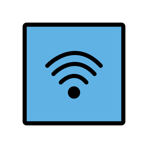 Wifi as drawn by OpenMoji in 15.1