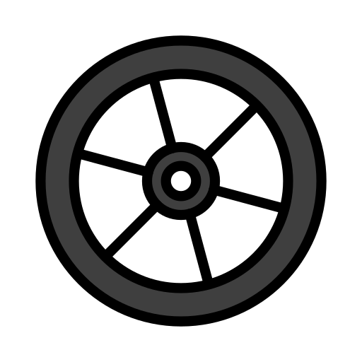 Wheel as drawn by OpenMoji in 15.1