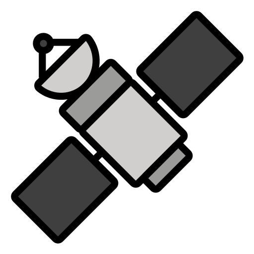 Satellite as drawn by OpenMoji in 15.1
