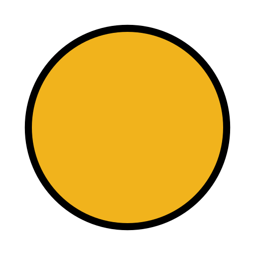 Orange Circle as drawn by OpenMoji in 15.1
