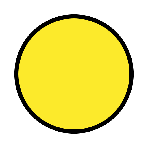 Yellow Circle as drawn by OpenMoji in 15.1