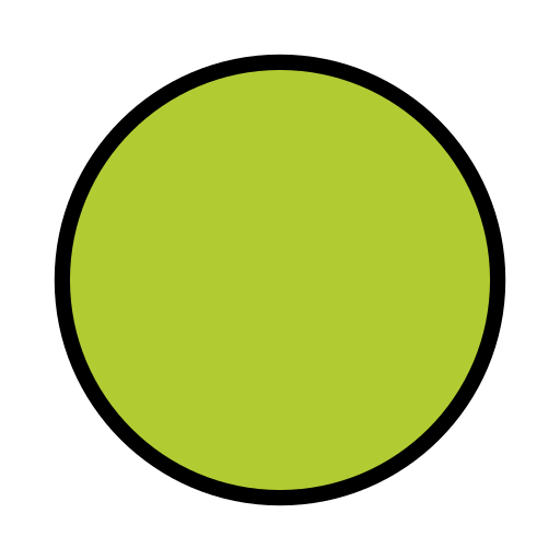 Green Circle as drawn by OpenMoji in 15.1