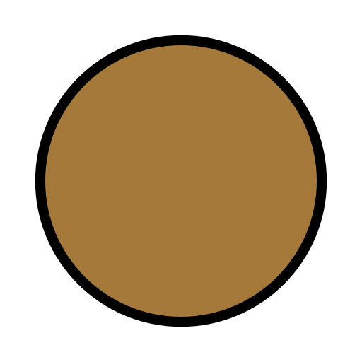 Brown Circle as drawn by OpenMoji in 15.1