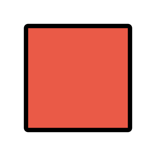 Red Square as drawn by OpenMoji in 15.1