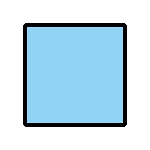 Blue Square as drawn by OpenMoji in 15.1