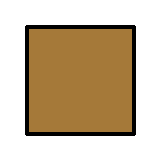 Brown Square as drawn by OpenMoji in 15.1