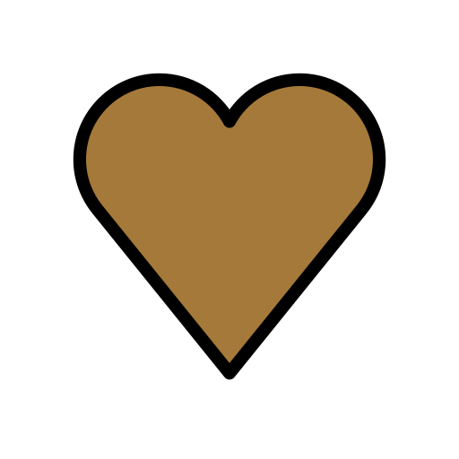 Brown Heart as drawn by OpenMoji in 15.1