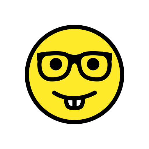 nerd face — OpenMoji
