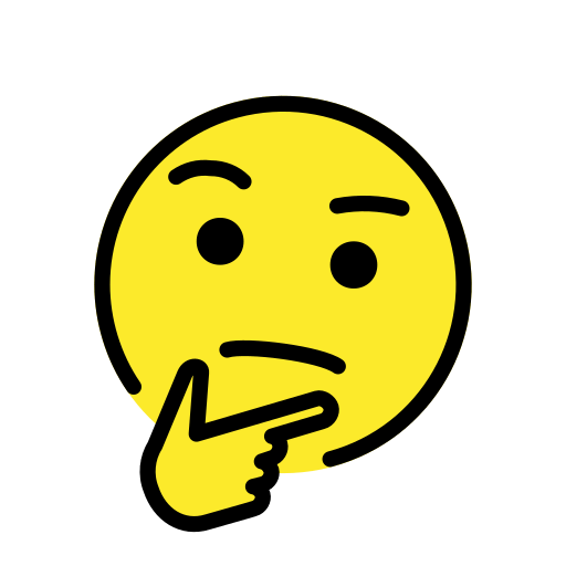 Faccina Concentrata as drawn by OpenMoji in 15.1