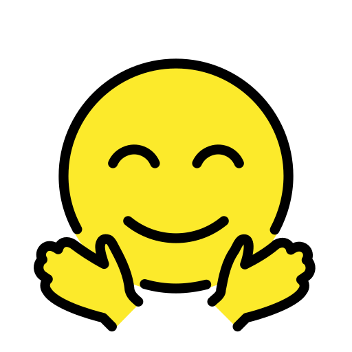 smiling face with open hands — OpenMoji