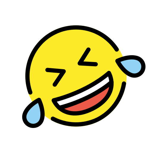 Rolling on the Floor Laughing as drawn by OpenMoji in 15.1