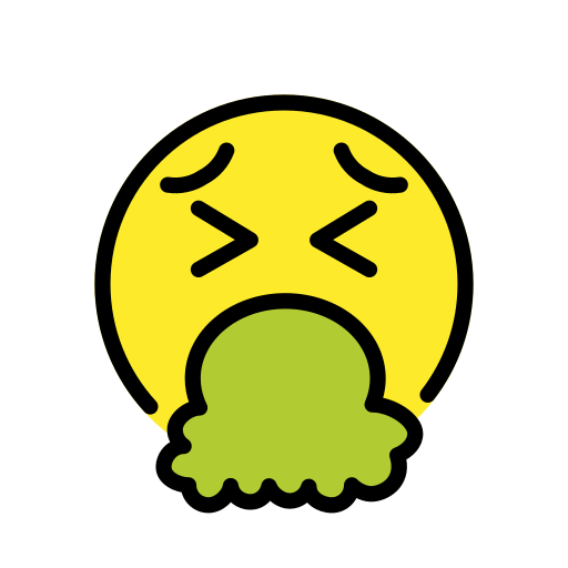 face vomiting — OpenMoji