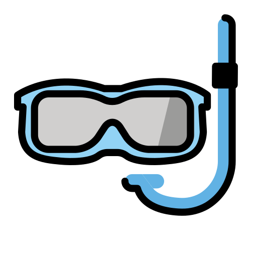 Diving Mask as drawn by OpenMoji in 15.1
