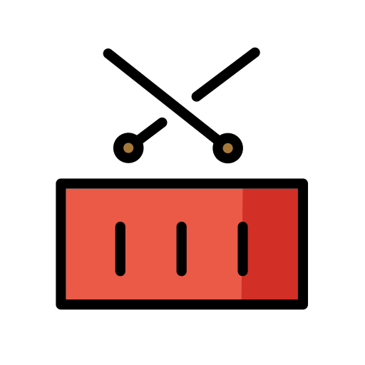Drum as drawn by OpenMoji in 15.1
