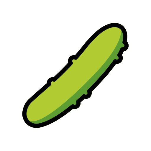 Cucumber as drawn by OpenMoji in 15.1