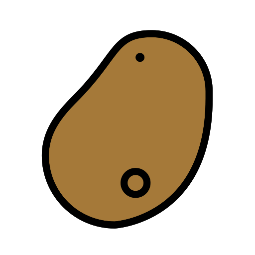 Potato as drawn by OpenMoji in 15.1