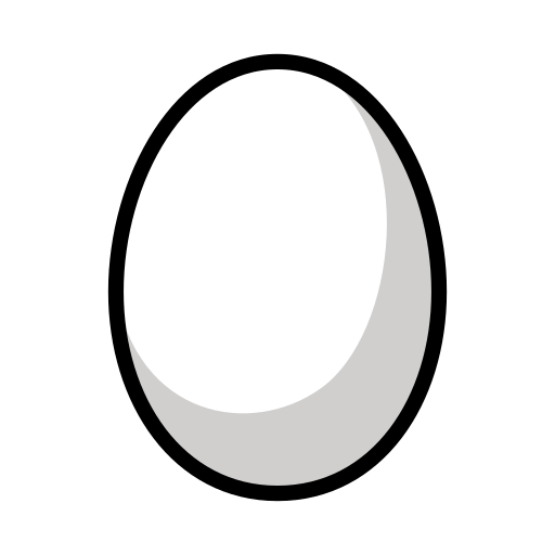 Egg as drawn by OpenMoji in 15.1