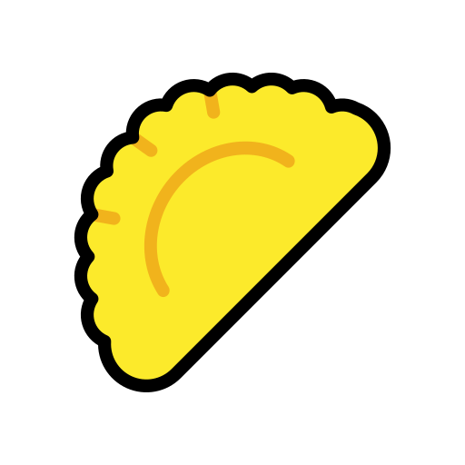 Raviolo as drawn by OpenMoji in 15.1