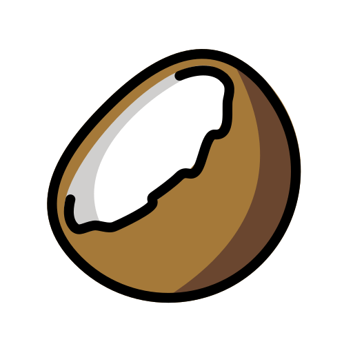 Coconut as drawn by OpenMoji in 15.1