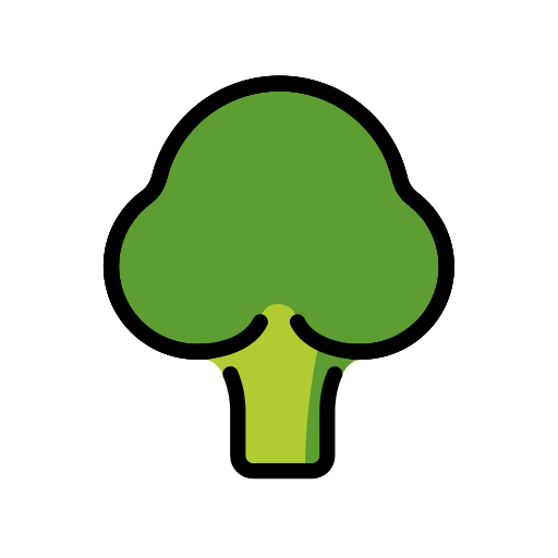 Broccoli as drawn by OpenMoji in 15.1
