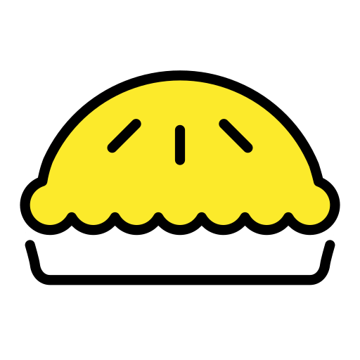 Pie as drawn by OpenMoji in 15.1