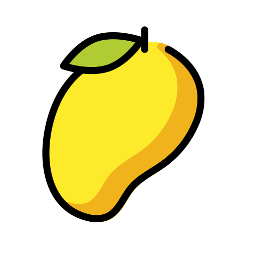 Mango as drawn by OpenMoji in 15.1