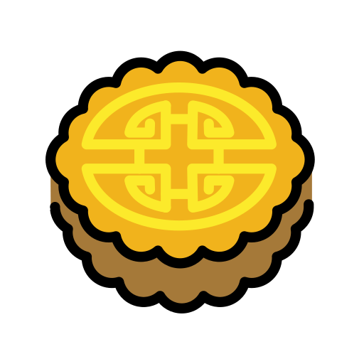 Moon Cake as drawn by OpenMoji in 15.1